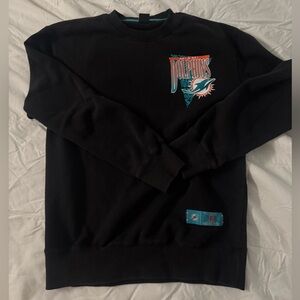 NFL Miami Dolphins Black Crewneck Sweater